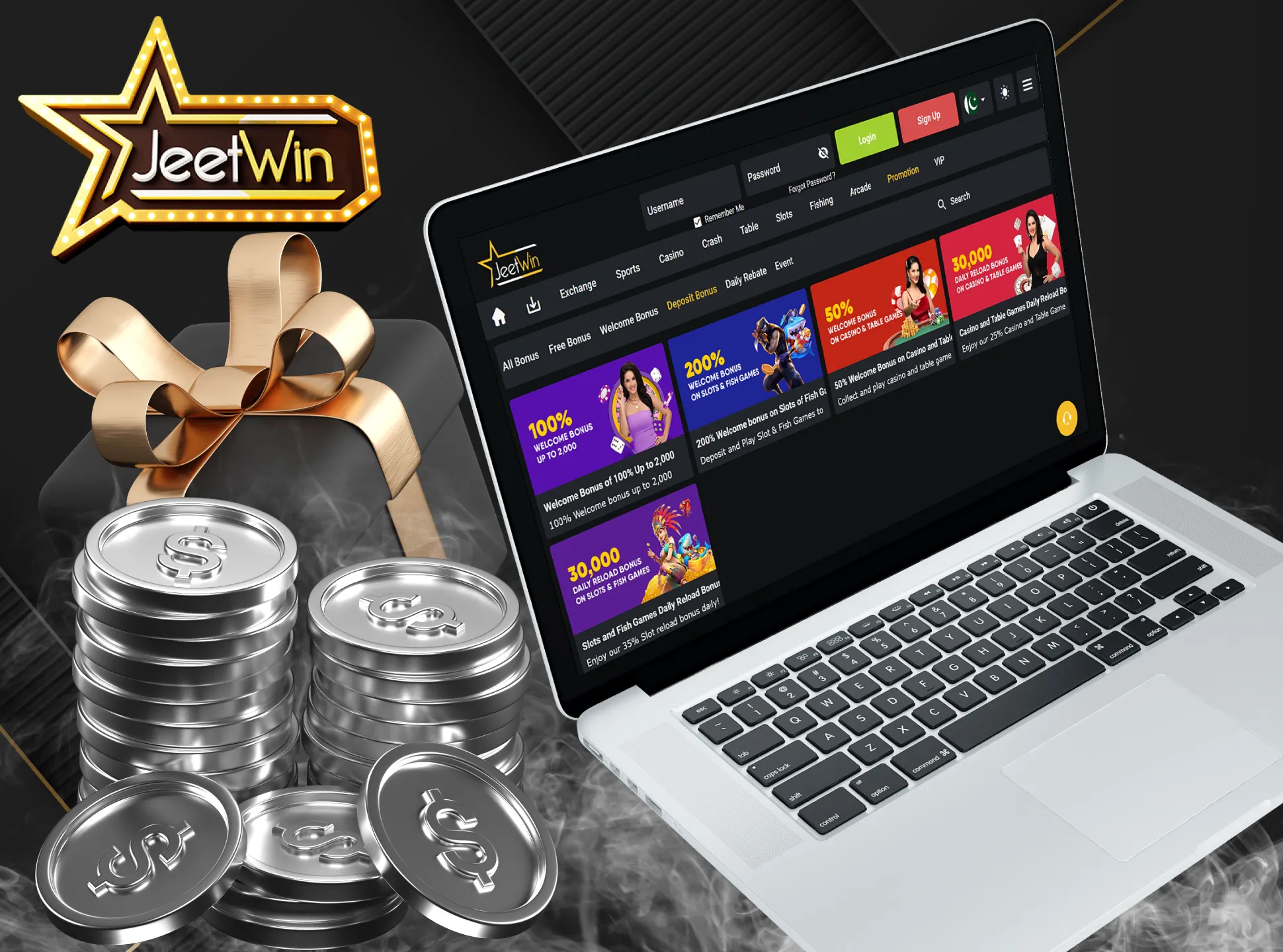 JeetWin online casino players can earn daily bonuses.