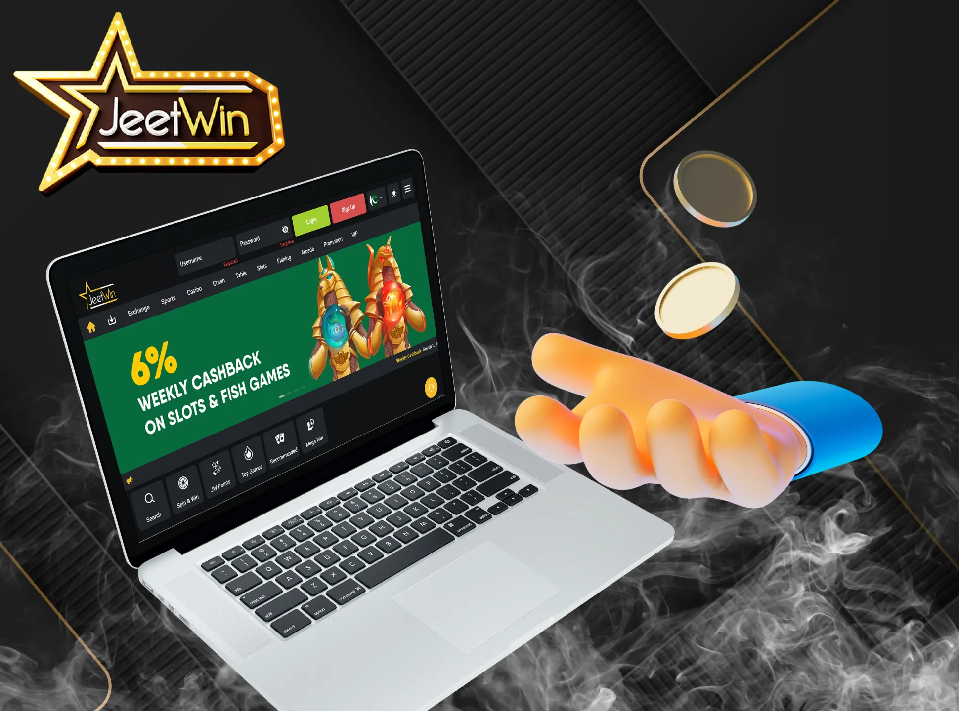 Follow the instructions to withdraw money from JeetWin.