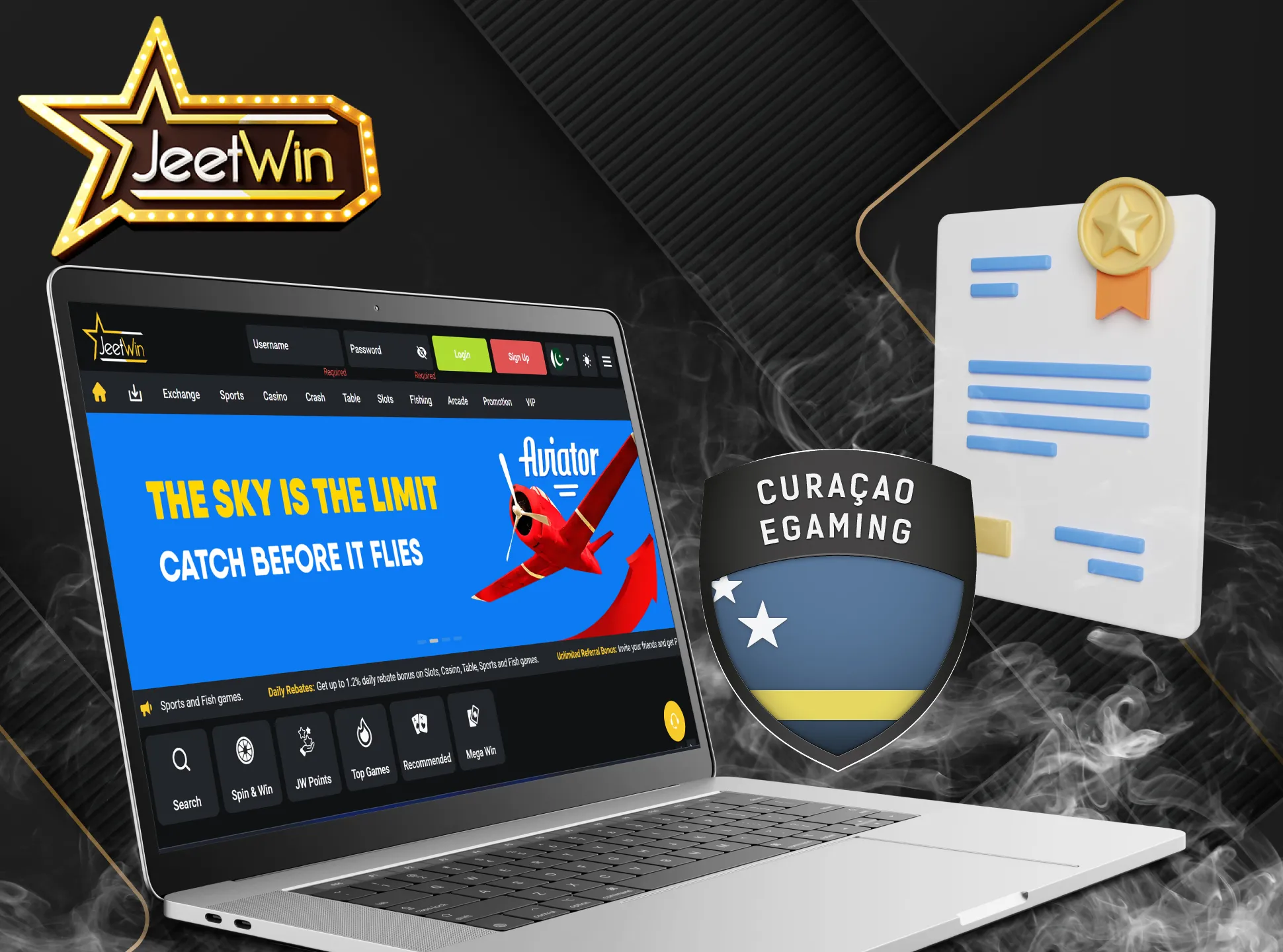 JeetWin is a licensed online casino that abides by and does not violate the laws of Pakistan.