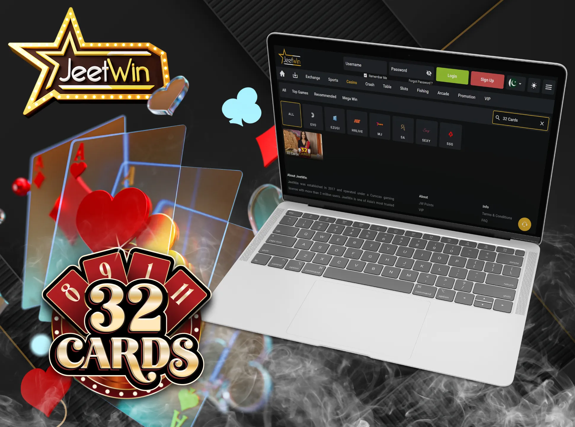 JeetWin ویب سائٹ پر 32 کارڈز گیم سے لطف اندوز ہوں۔