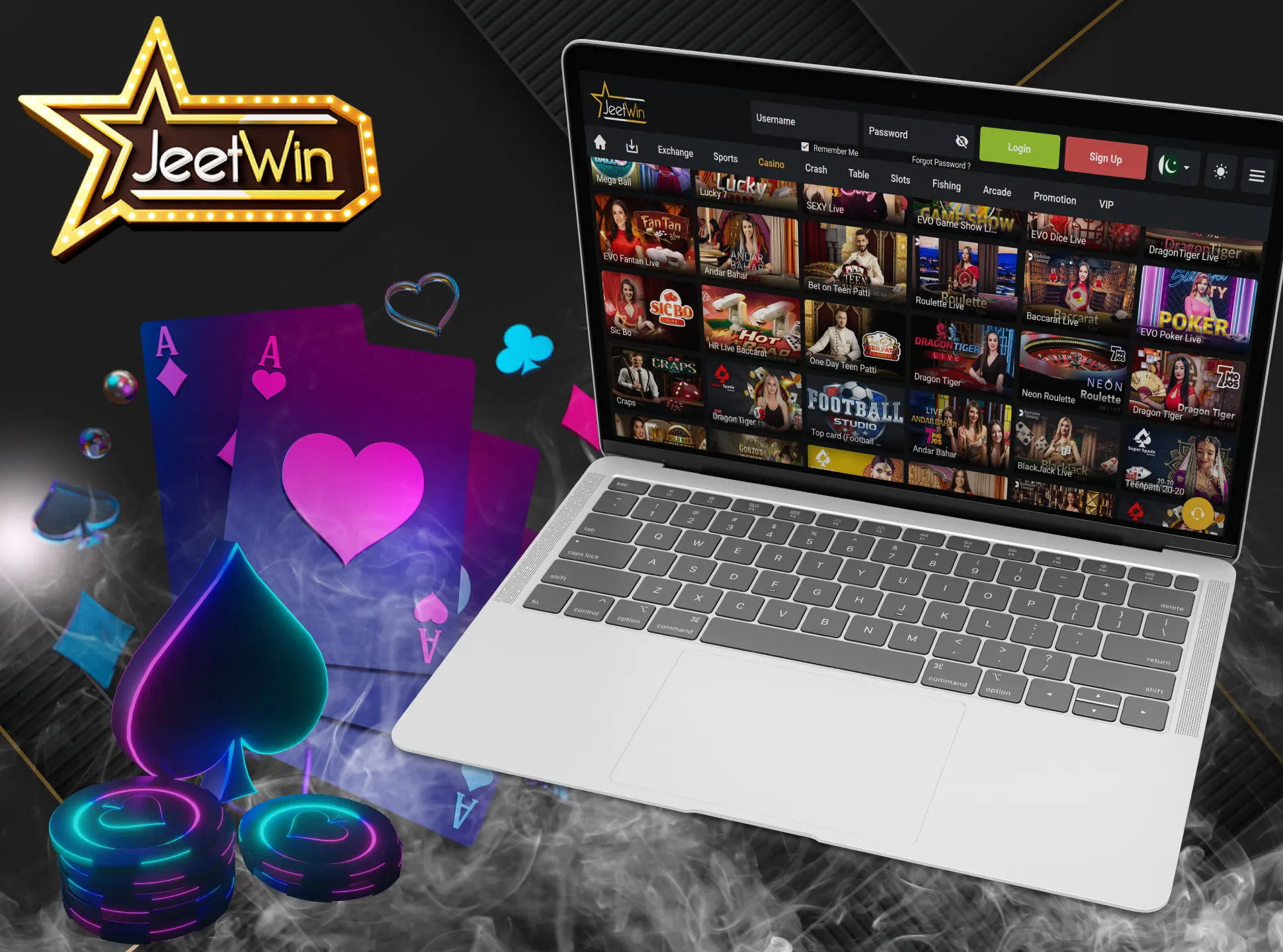 Discover the key distinguishing features of the Live Casino section of the JeetWin website.