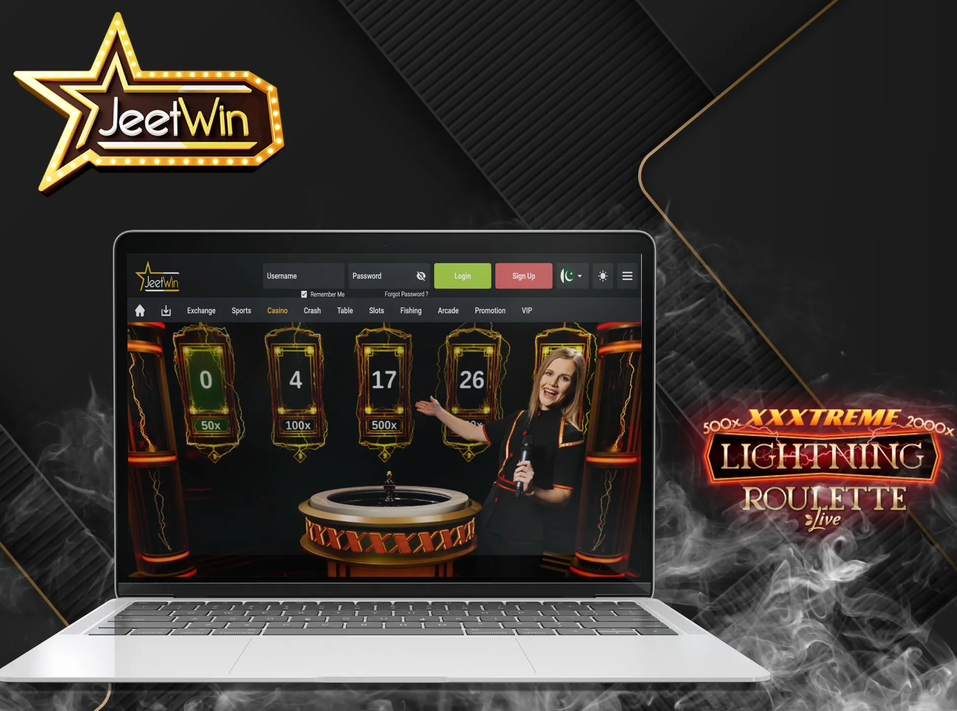 Play the exciting game XXXtreme Lightning Roulette on JeetWin.