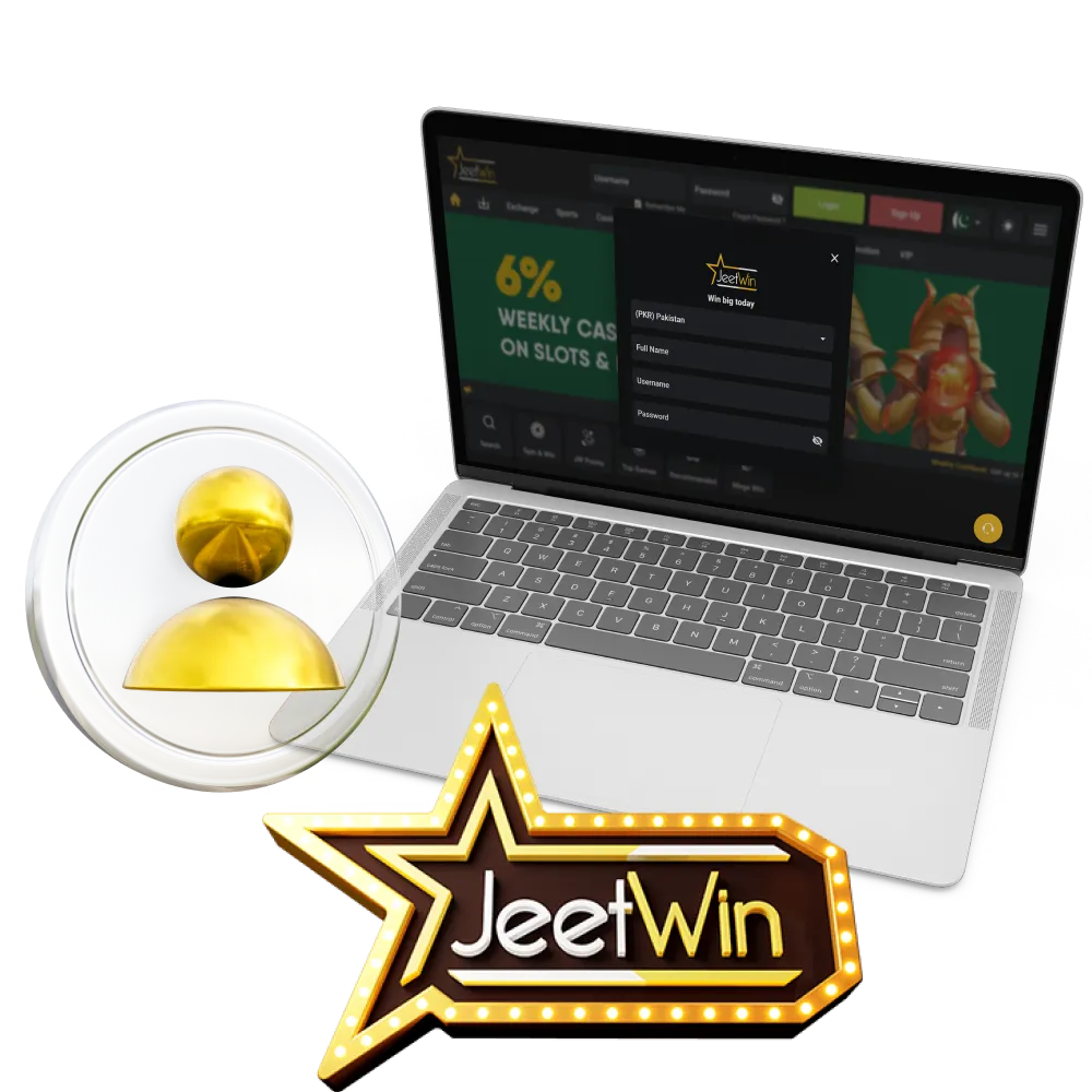 Register on JeetWin to access games and sports betting.