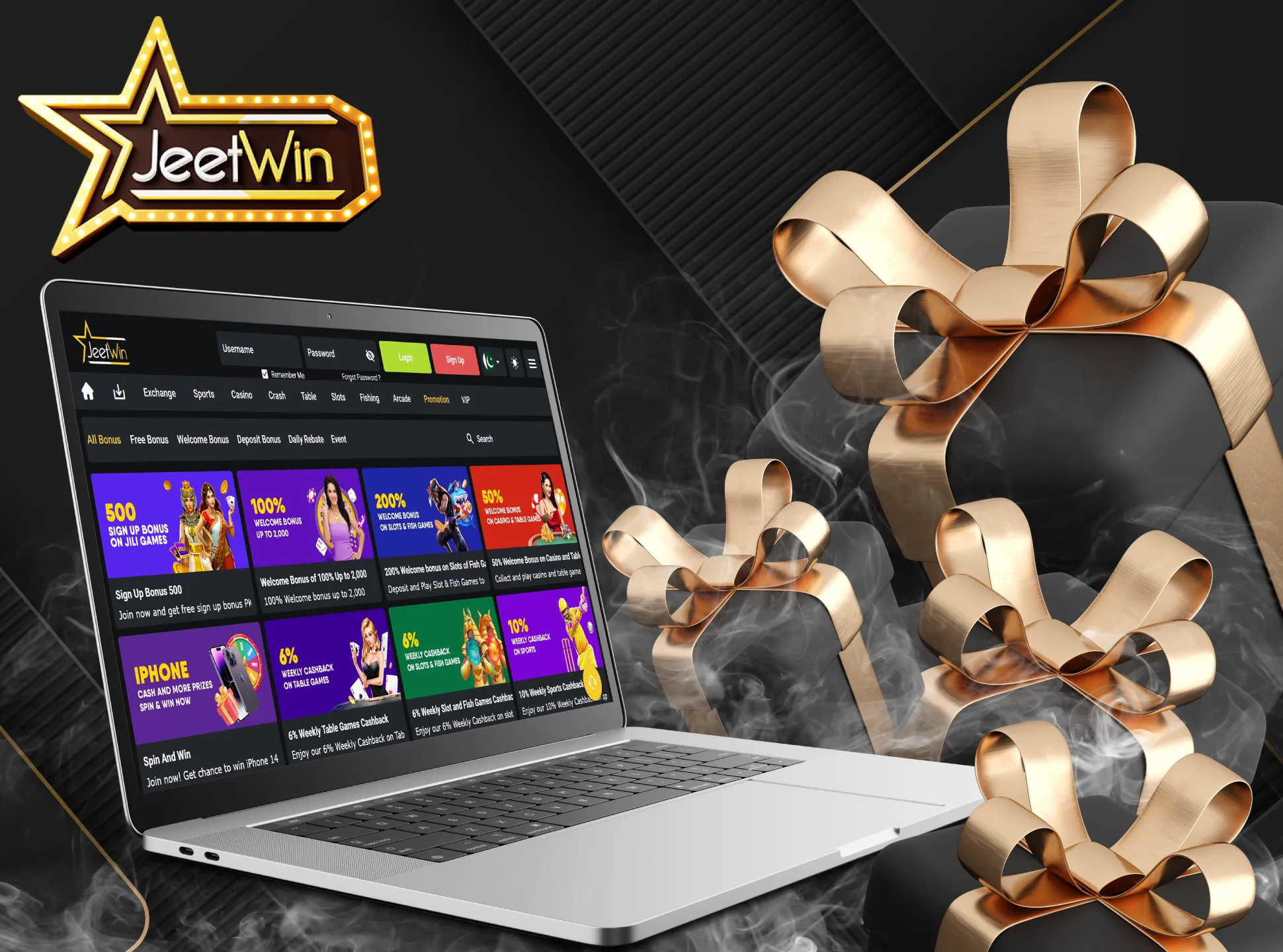 Find out how to get a bonus after signing up for an account at JeetWin.