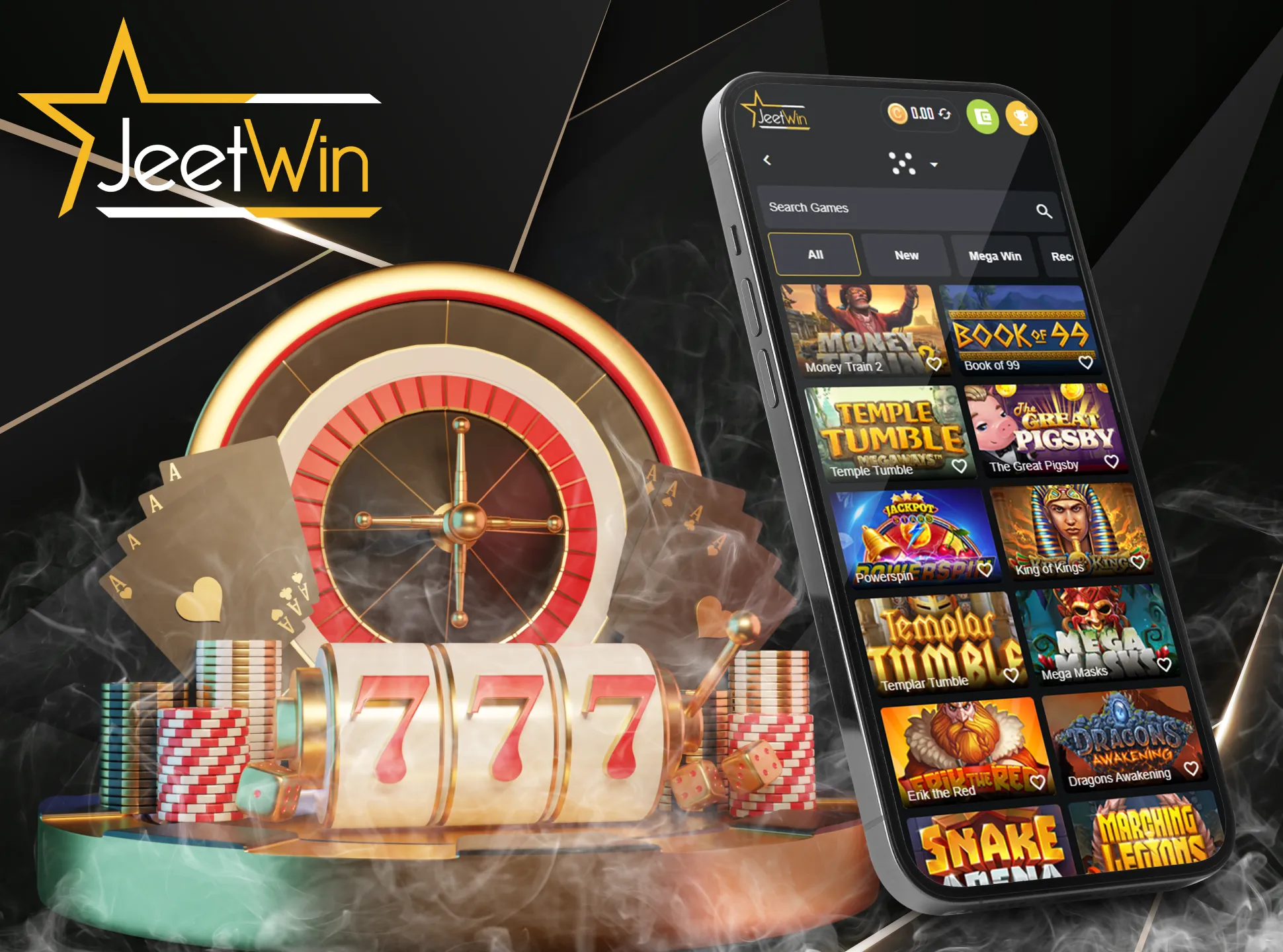 Open the Slots category on the JeetWin app and get quick wins.