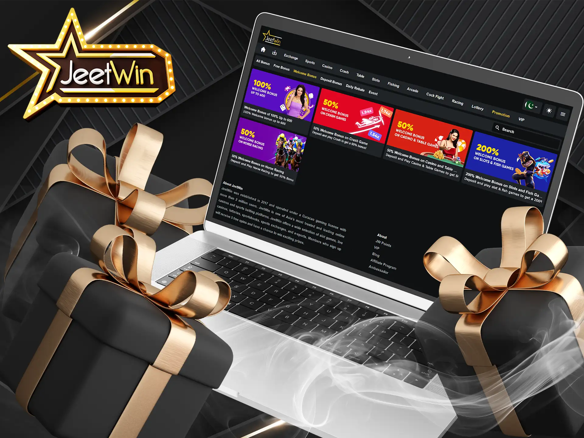 To get JeetWin welcome bonus sign up and deposit into your account.