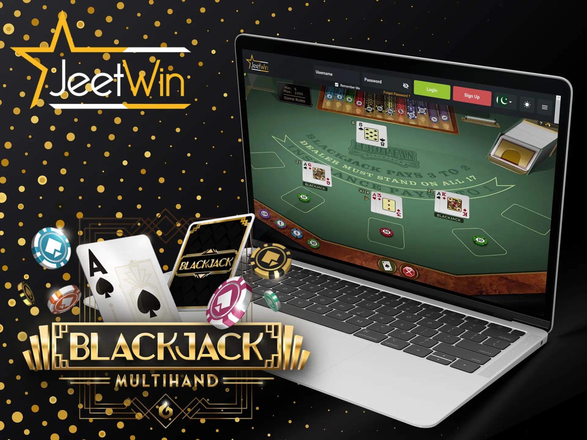 Enjoy the exciting process of playing Multihand Blackjack with JeetWin.