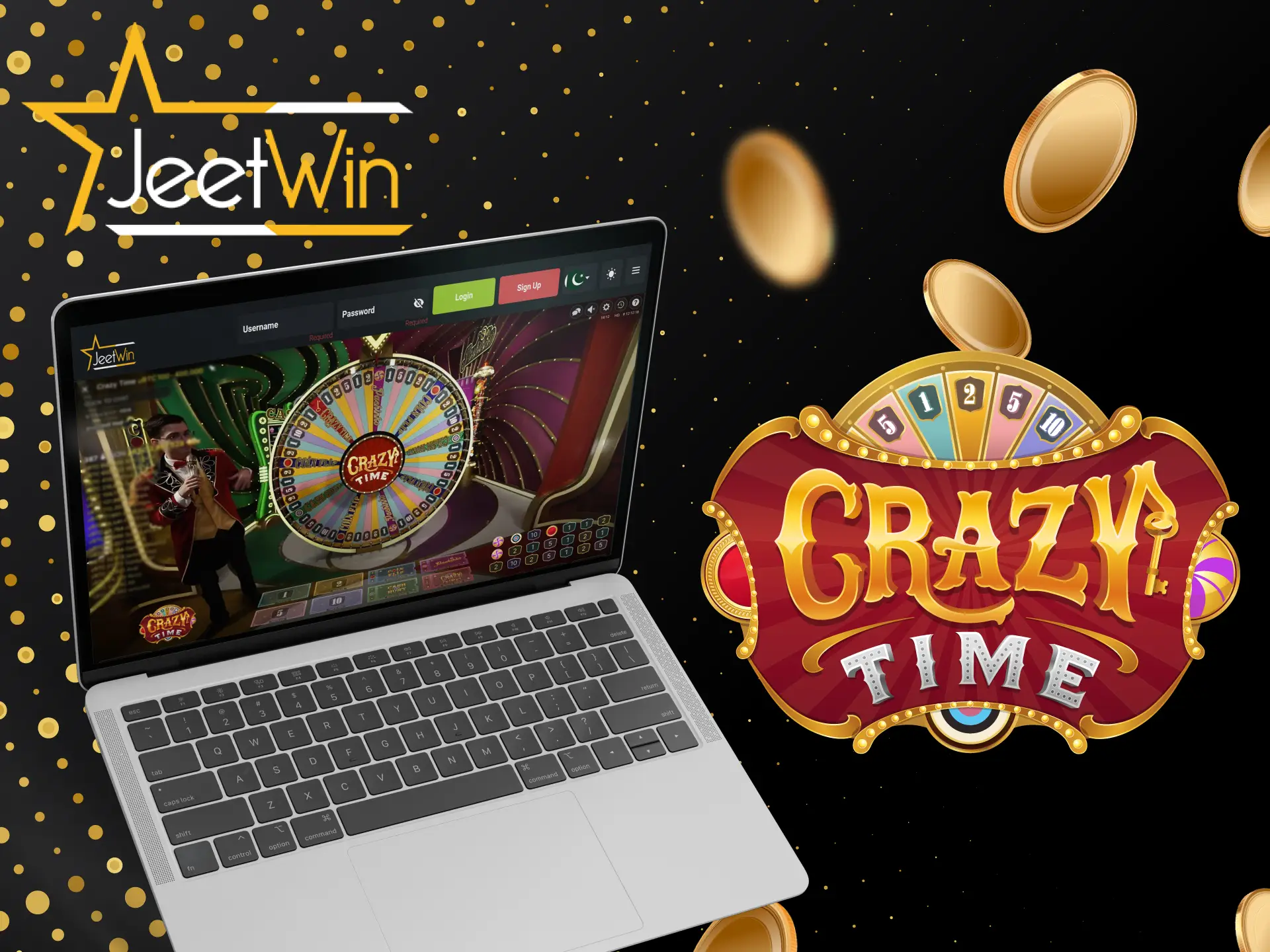 Feel the excitement of big wins with Crazy Time at JeetWin.