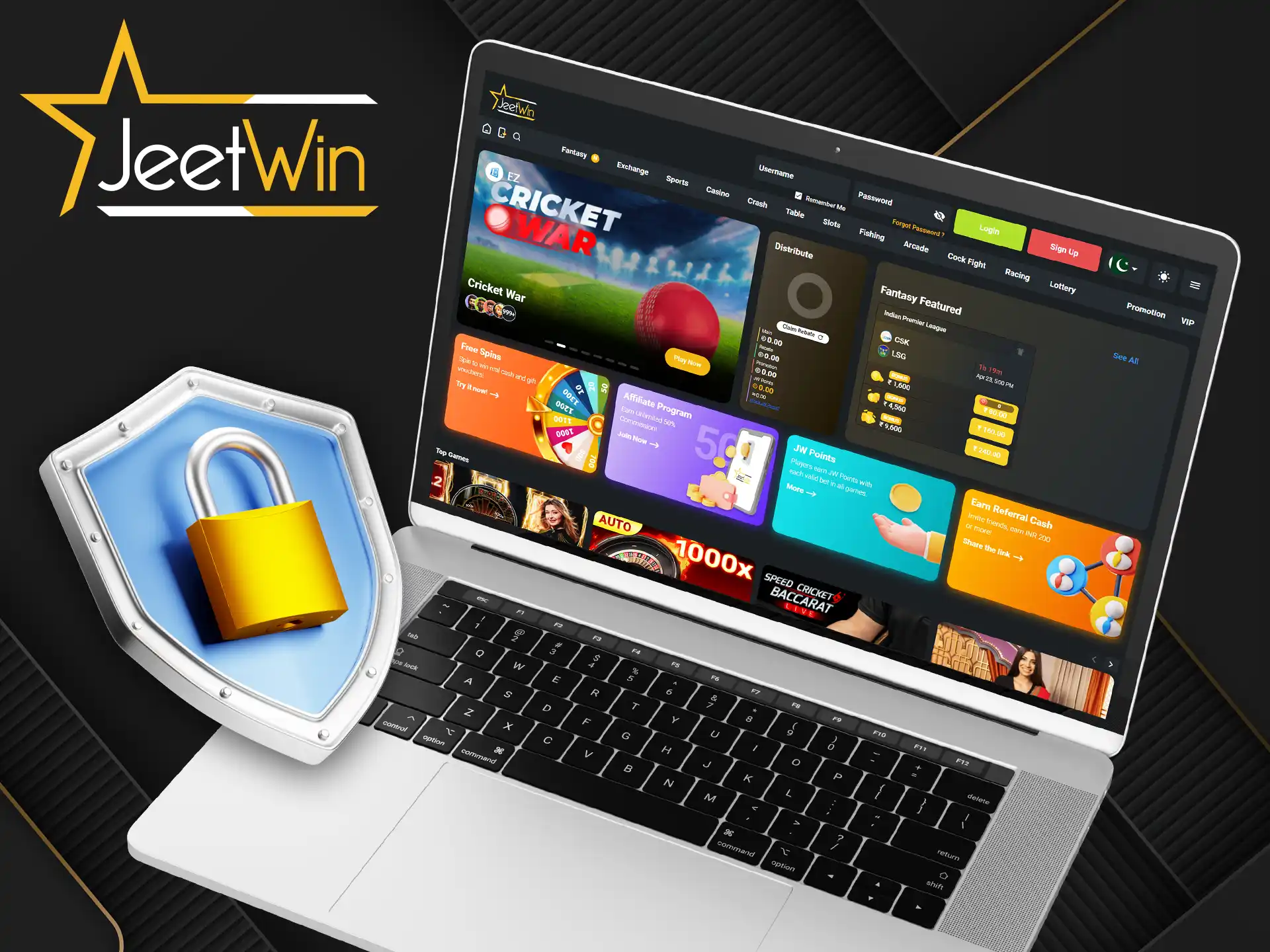 JeetWin provides a high level of user data security.