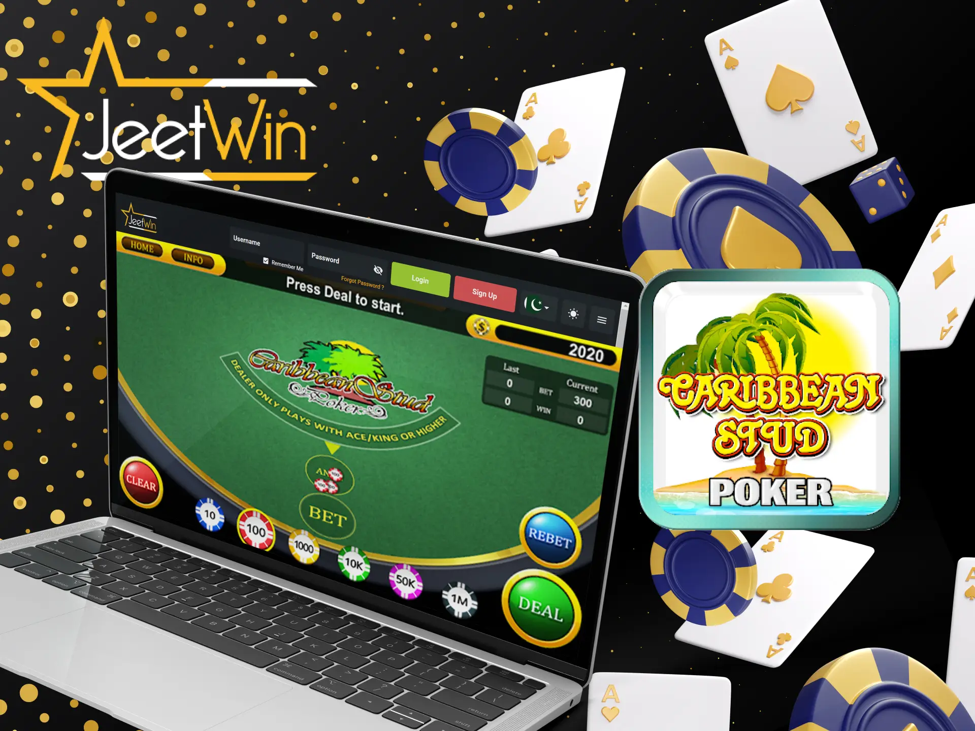 Have a great time with Caribbean Stud Poker at JeetWin.