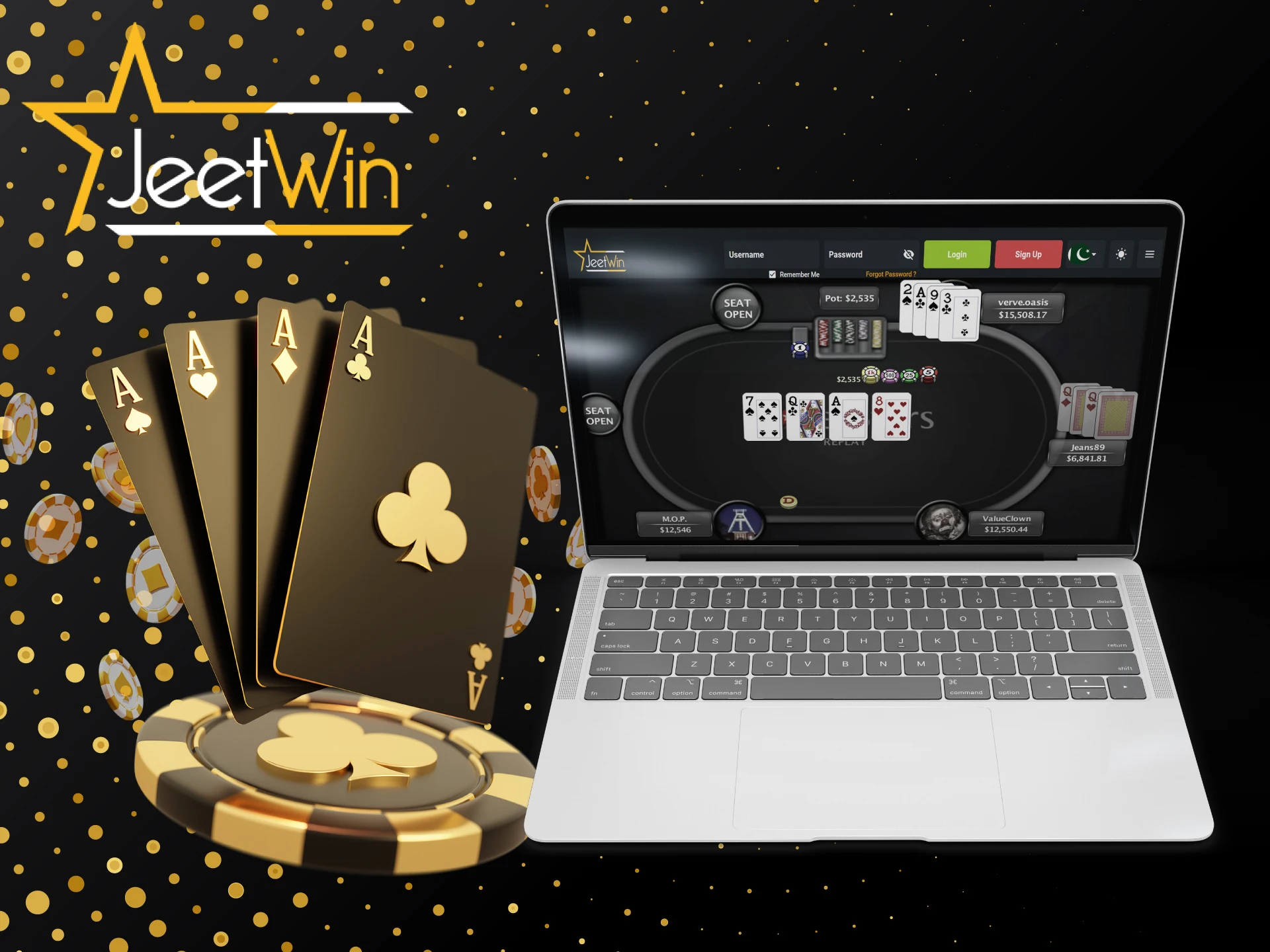 Sign up at JeetWin and collect winning combinations in Omaha Poker.