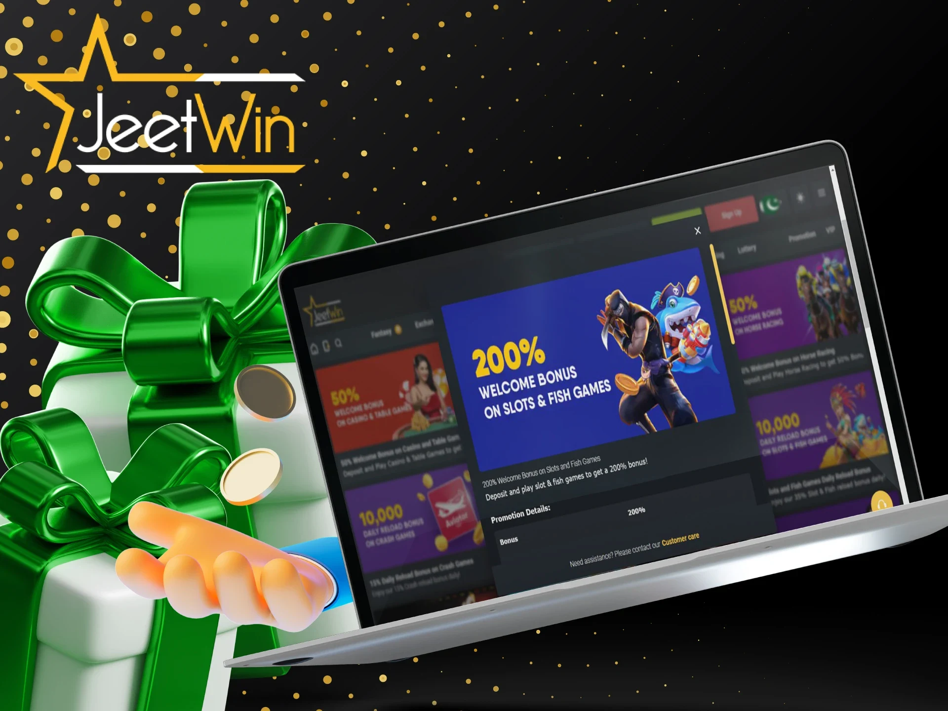 Claim your JeetWin welcome bonus and have an unforgettable experience playing slots.