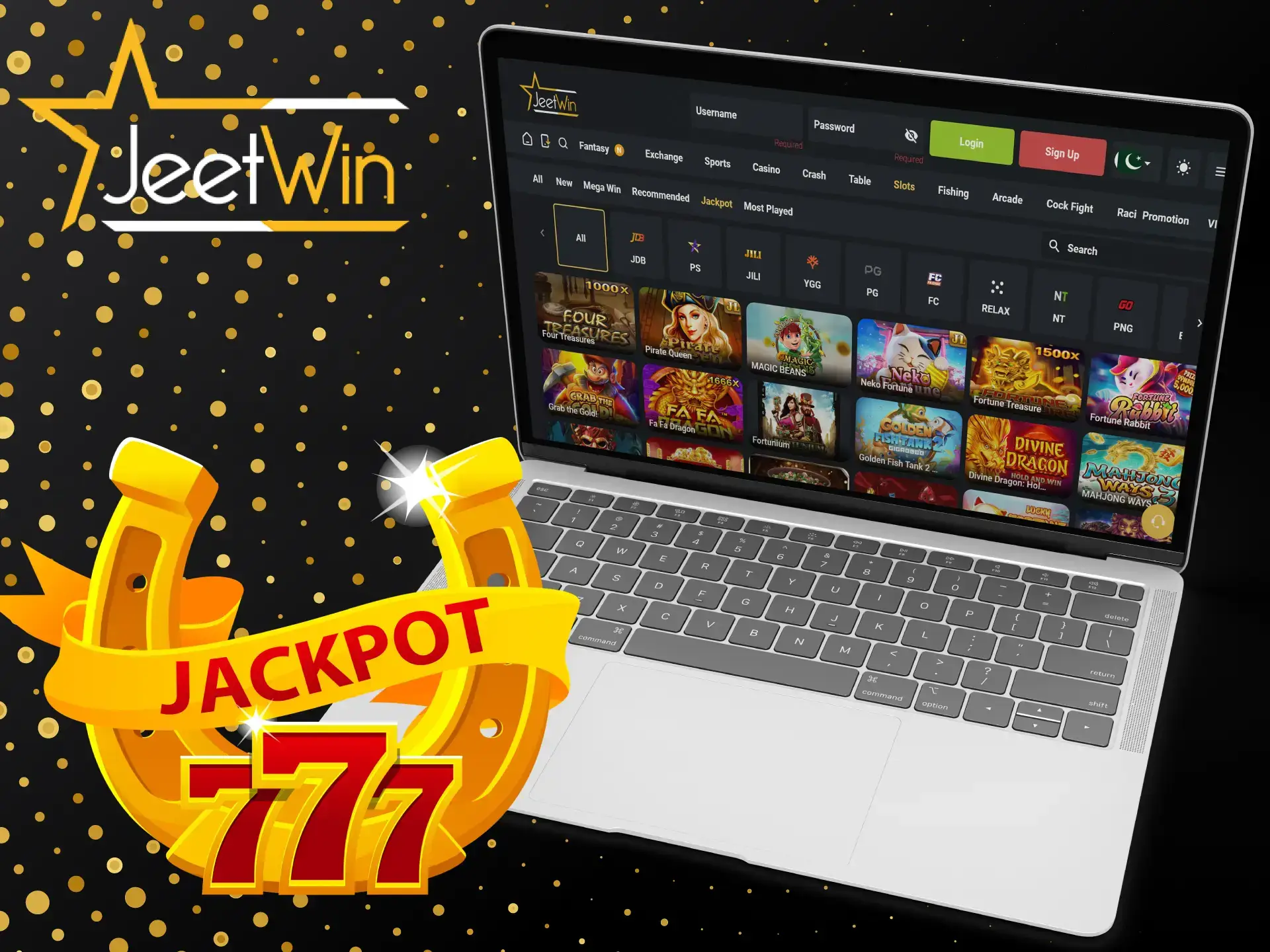 Try your luck by playing jackpot slots at JeetWin.