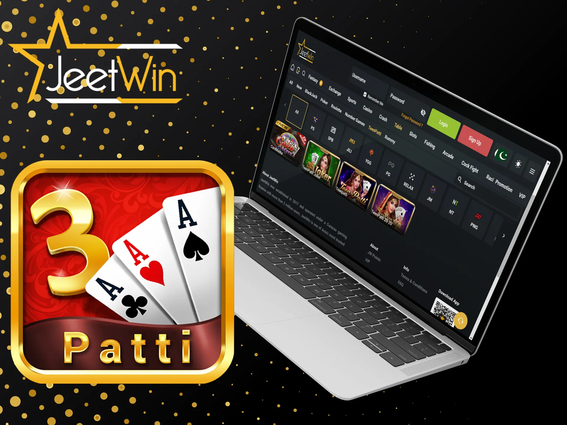 Get JeetWin welcome bonus and compete with other players by playing Teen Patti.
