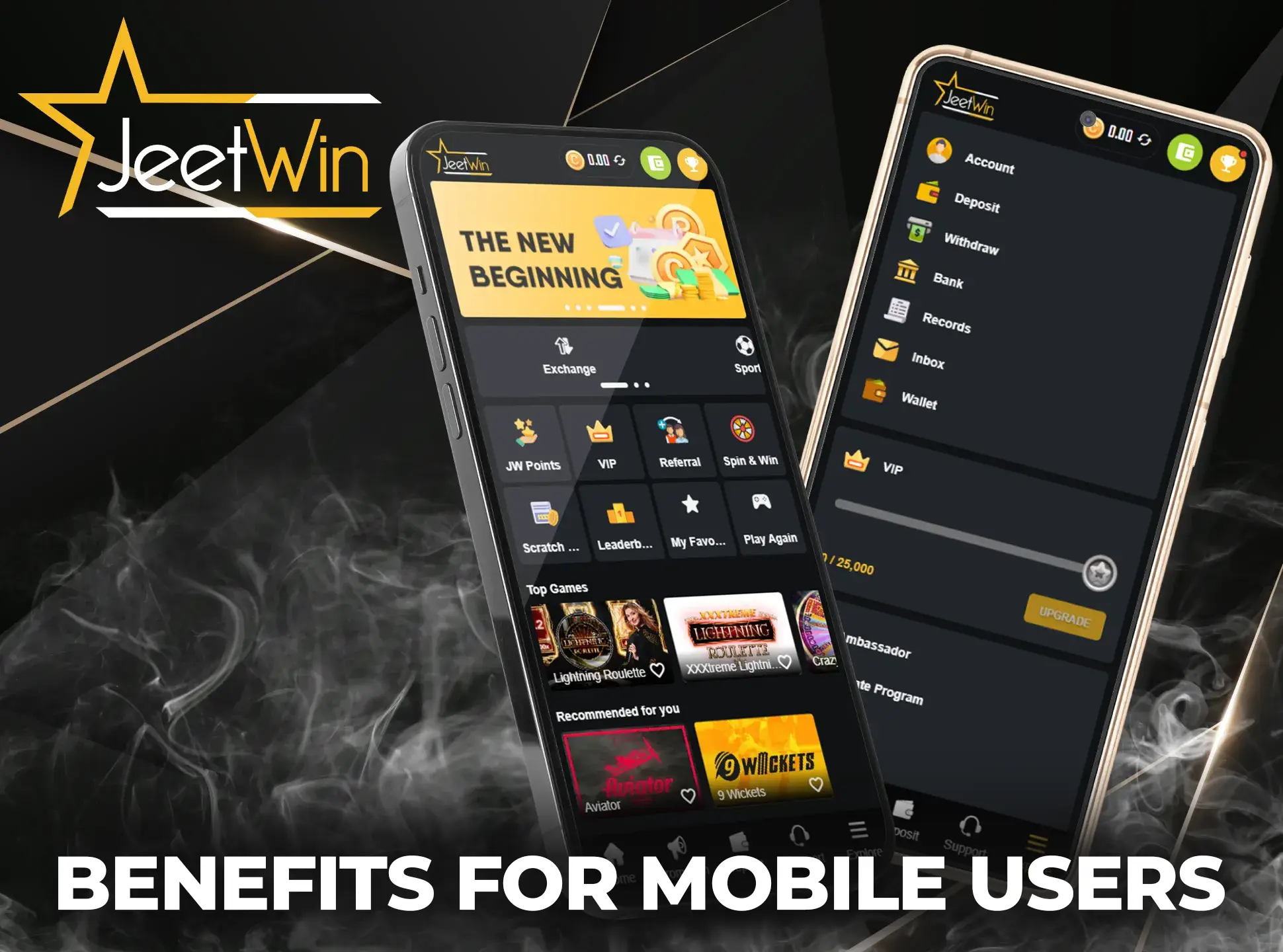 Check out the main benefits that make JeetWin attractive to players.